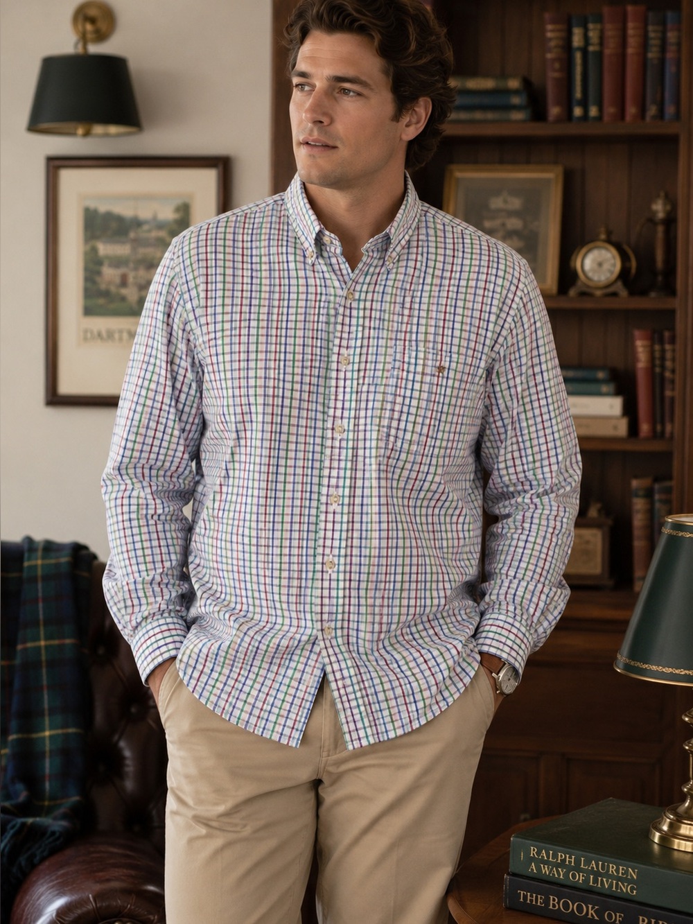 ORVIS Cotton Plaid Button Down Preppy Heritage Long Sleeve Shirt Size XL